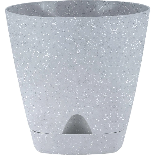 Горшок для цветов пластиковый 4л d-20см "Amsterdam" с прикорневым поливом, светлый камень