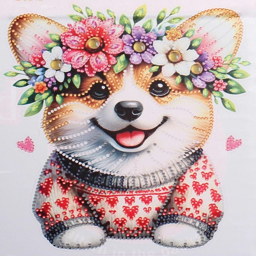 Набор для творчества на акриловой подставке "DIAMOND", корги, 21*24.5см, (коробка)