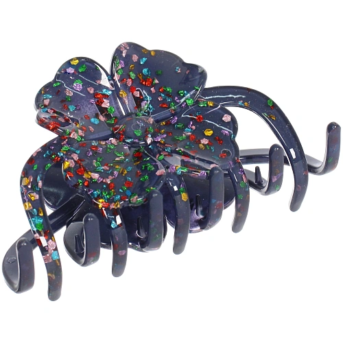 Заколка - краб для волос AKS - VIENTO, микс 6 цветов, цветок, 116см _3