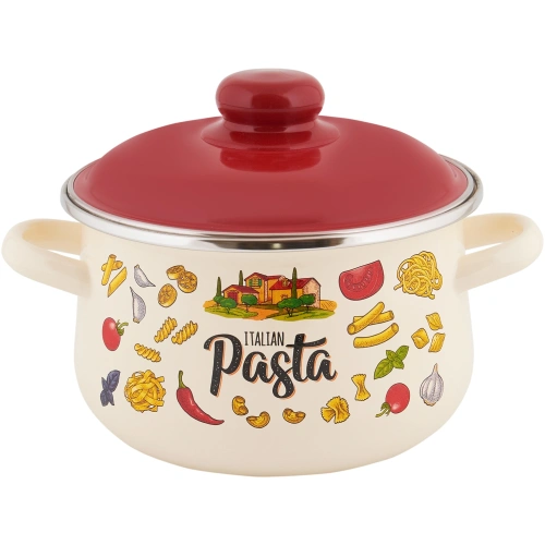 Кастрюля эмалированная 2л коническая "Pasta ITALIAN" Appetite