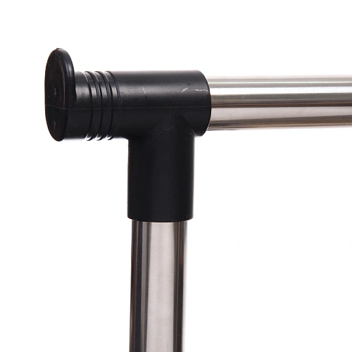 Вешалка гардеробная телескопическая напольная на колесах ПЕРФЕКТХАУС, цвет черный, нагрузка до 20кг, 7542150см_6