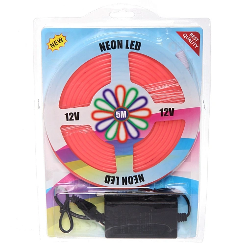 Гирлянда для дома Лента светодиодная NEON 5 м 10мм, 600 ламп LED, 1 реж, степень защиты IP20, Розовый_3
