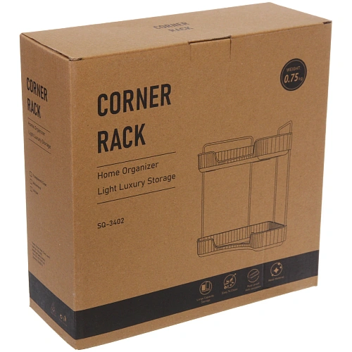 Полка для ванны угловая двойная Фреш, зеленая 25,7х29,7х25,7см_10