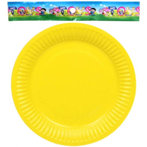 Тарелка бумажная 18 см в наборе 10 шт "Желтый"