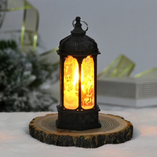 Сувенир с подсветкой "Лампа - Зимняя симфония" 5*6*13 см, Чёрный