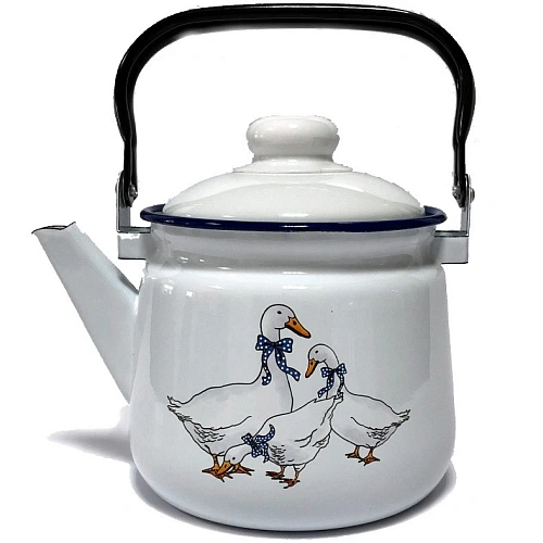 Чайник эмалированный 2,5л "Гуси" 01-2711н/4