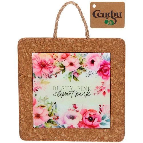 Подставка декоративная 14,5*14,5см "Пионы"