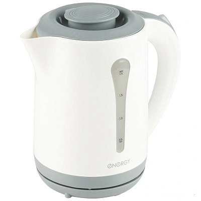 Чайник пластиковый 2,5л "ENERGY" бело-серый E-213 