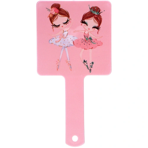 Зеркало косметическое БАЛЕРИНЫ, микс 4 дизайна, 23,412см (PVC подвес) _3