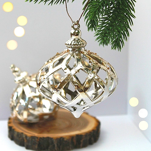 Набор украшений SHINE "Magic lamp" 8,8х10,4 см (2 шт.), light champagne