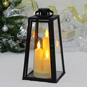 Сувенир с подсветкой "Сказочная ночь" 16*16*32 см (работает от 3*ААА), Черный