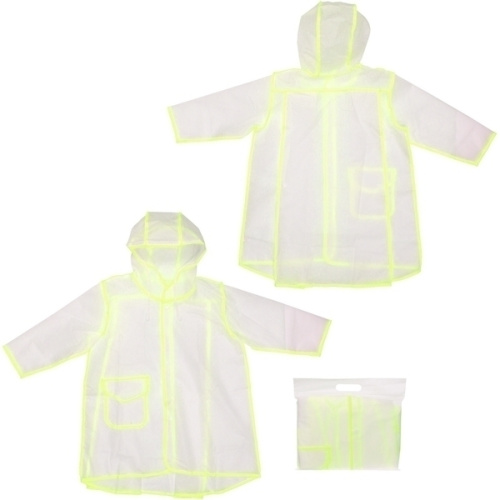 Дождевик-плащ "Neo" с капюшоном и завязками, на кнопках, цвет желтый, р. XXL(72*61см.)