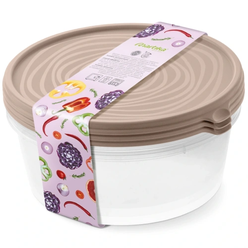 Контейнер "Сальваре" набор 3 шт 1,7л мокко С239МОКК