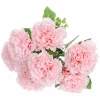 Искусственные цветы "Букет гвоздик" 35см 7 цветков розовые