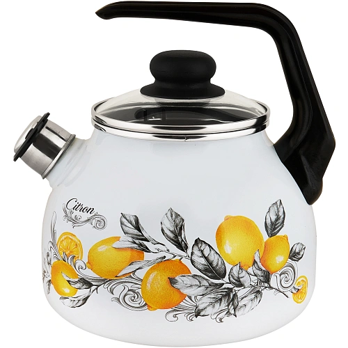 Чайник эмалированный 3л со свистком "CITRON" Appetite