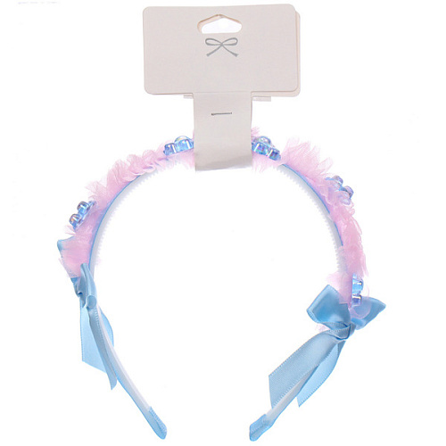 Ободок для волос детский БАМБИ БУМ, мишки, цвет розовый, лавандовый и голубой, 15см_5