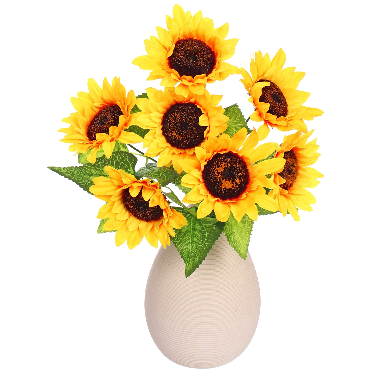 Искусственные цветы "Подсолнухи" 34см 7 цветков