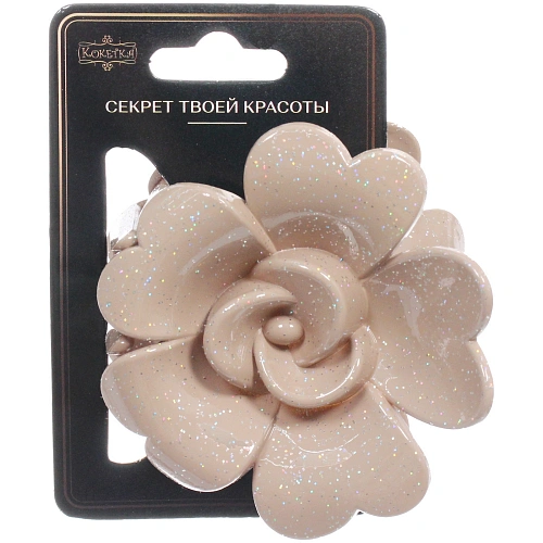 Заколка - краб для волос AKS - SALVATORE, микс 6 цветов, роза, 77см _13