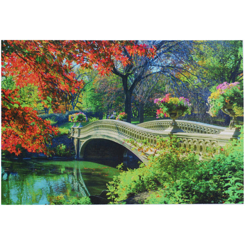 Алмазная мозаика на подрамнике с полным заполнением "МИР ЯРКИХ КРАСОК", тихая осень, 20*30 см