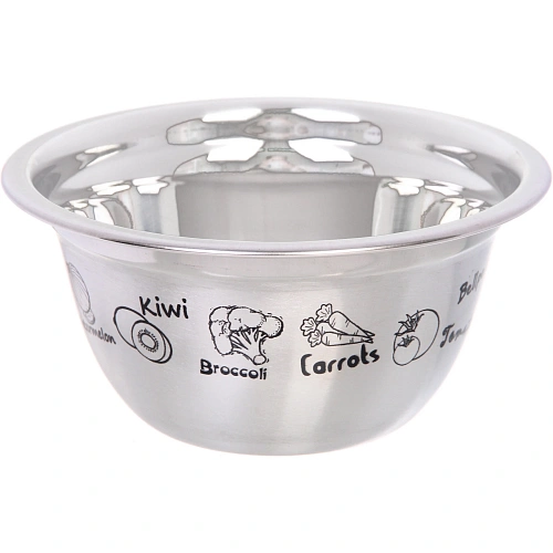 Миска из нержавеющей стали 0,8л 16*7,5см с рисунком