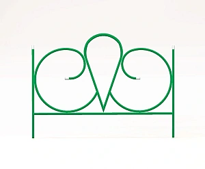 Заборчик садовый "Волна" 57*66*330см (5 деталей)