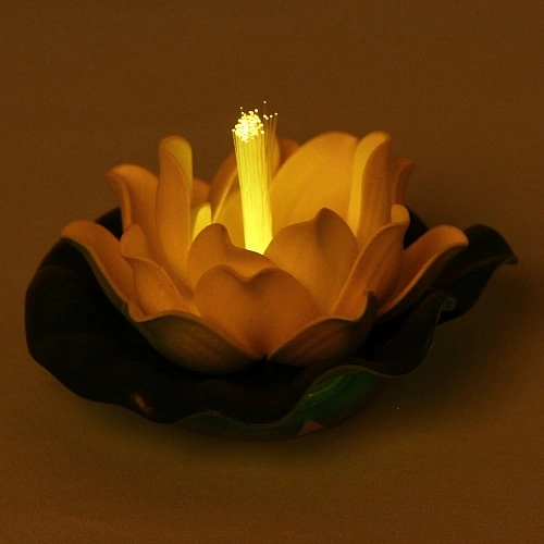 Растение водоплавающее Кувшинка d-10см белая, с подсветкой _16