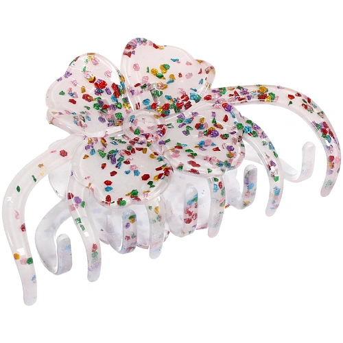 Заколка - краб для волос AKS - VIENTO, микс 6 цветов, цветок, 116см _9