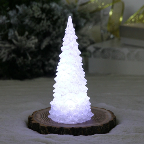 Сувенир с подсветкой "Волшебная красавица" 17 см, Белый (работает от батареек LR44*3)