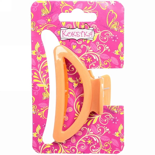 Заколка-краб для волос  на блистере Magic Gloss, трапеция, микс 6 цветов, 6,5см (Кокетка)_25