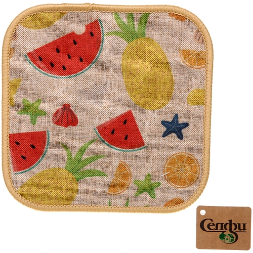 Подставка под горячее 18*18см "Фрукты"