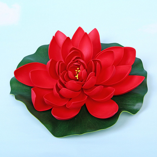 Растение водоплавающее Кувшинка Розитта d-28см красная_5