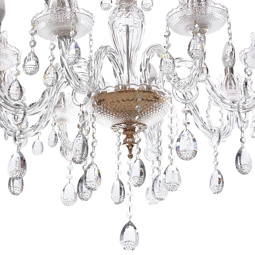 Люстра подвесная в стиле барокко Buon gusto 840Вт 25-S9040 со стеклянными основаниями_5