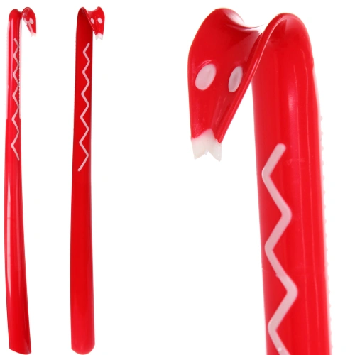 Ложка для обуви пластиковая "RADEO", цвет красный, 60см