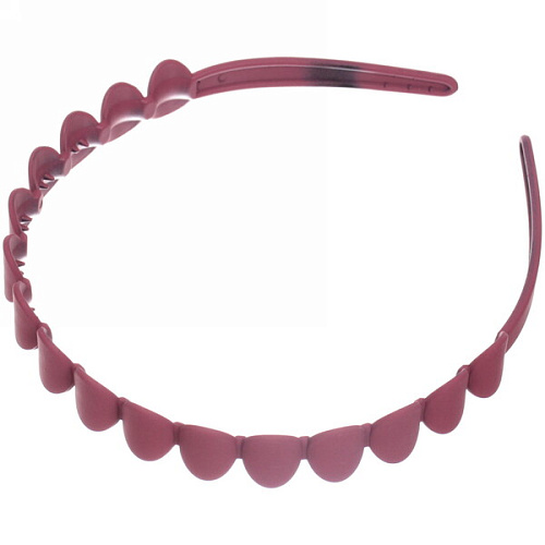 Ободок для волос пластиковый Province - Sofia, кружки, микс 6 цветов, 1,2 см_4