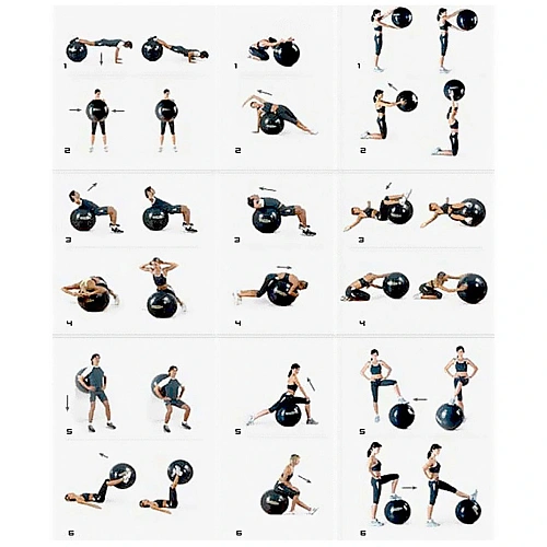 Мяч для фитнеса Sportage 85 см 1000гр с насосом, серебро_8