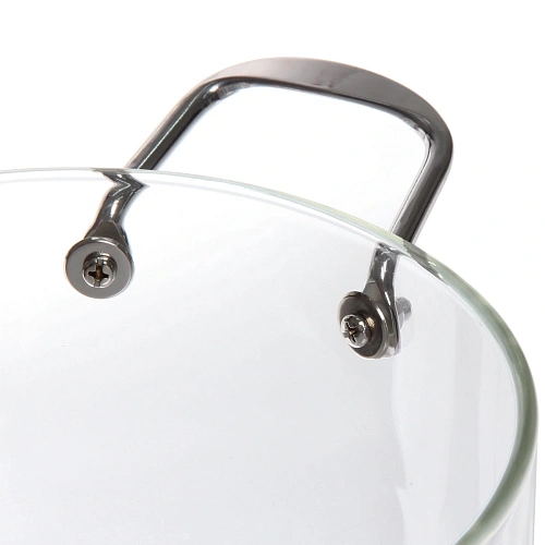 Кастрюля из боросиликатного стекла 3,5л Хай-Тек с металлическими ручками_11