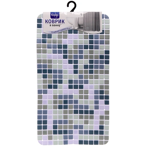 Коврик в ванну 64х34 "Орегон" сине-зеленый