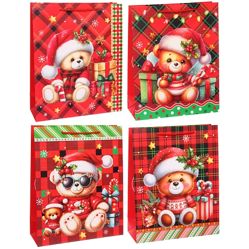 Пакет подарочный "Чудесный подарок" 26*32*10 см, микс