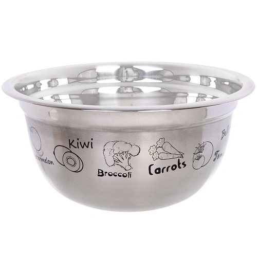 Миска из нержавеющей стали 2,6л 24*11,2см с рисунком