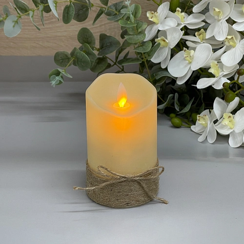 Сувенир с подсветкой "Свеча - Пламя" 7,5*12,5 см (работает от батареек 3 ААА)