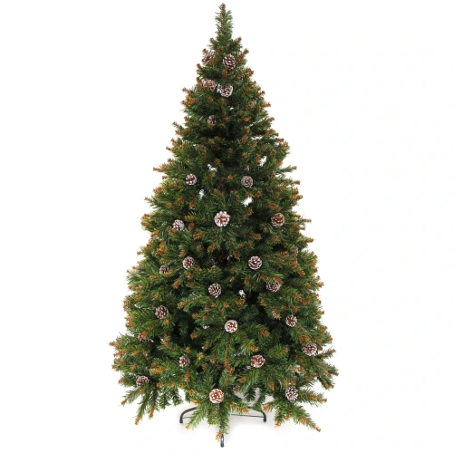 Елка "Лесное очарование" 180 см, ПВХ,  шишки (966  веток)