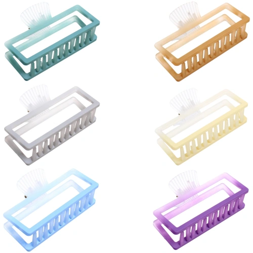 Заколка-краб для волос "Мон Ляруш", рыбка, микс 6 цветов, 9,5см (Блистер)