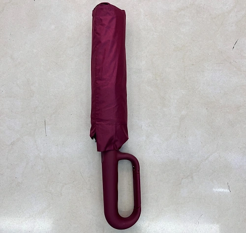 Зонт женский автоматический ветроустойчивый ручка - карабин "ШТОФ", цвет бордовый, d-120см