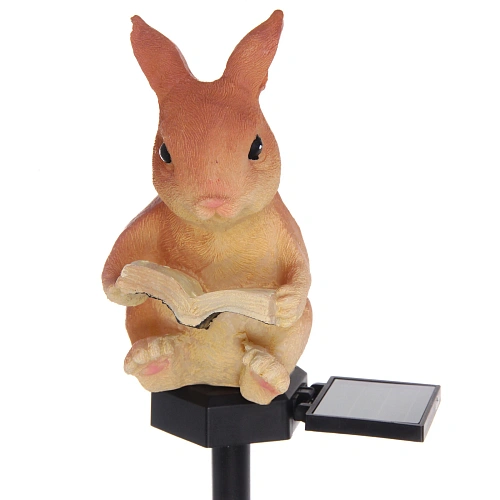 Светильник на солнбатарее Заяц 15108 см, (свечение теплый белый)_5