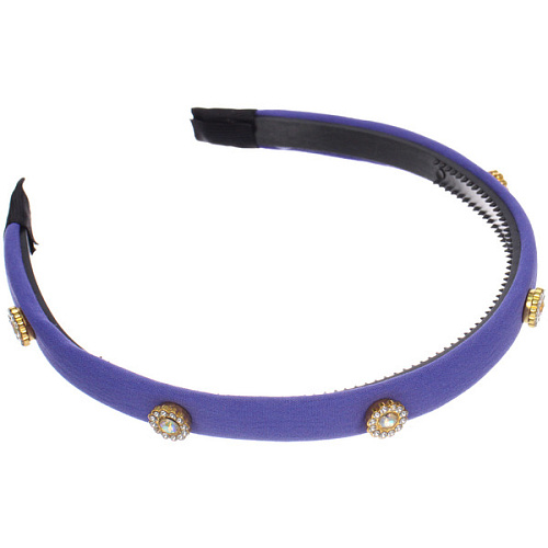 Ободок для волос МАРЦИПАН, нанти, ширина 1,5см, микс 6 цветов ( в пакете с подвесом)_5