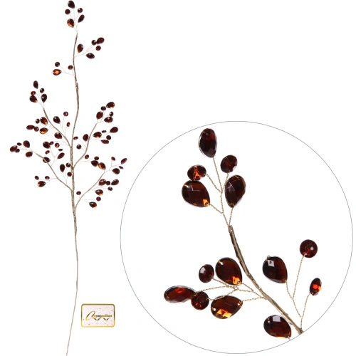 Ветка декоративная "Изящный шарм" 76 см, Шоколад