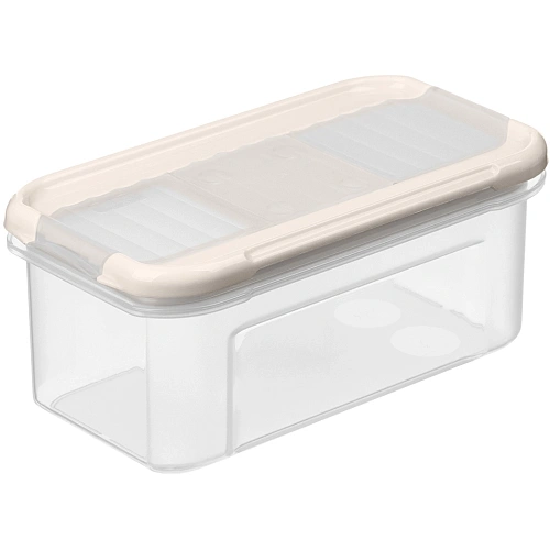 Емкость для сыпучих продуктов "Modena" прямоугольная 0,5л с дозатором (светло-бежевый) 221111825/01