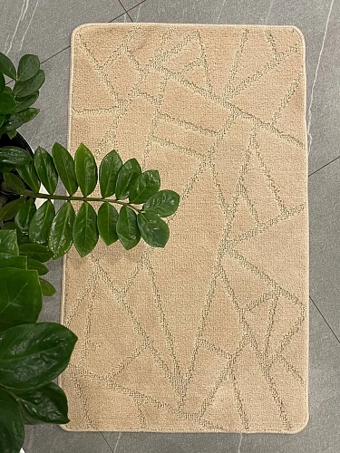 Коврик для ванной комнаты My Crystal 60*100  Геометрия Мозаика бежевый