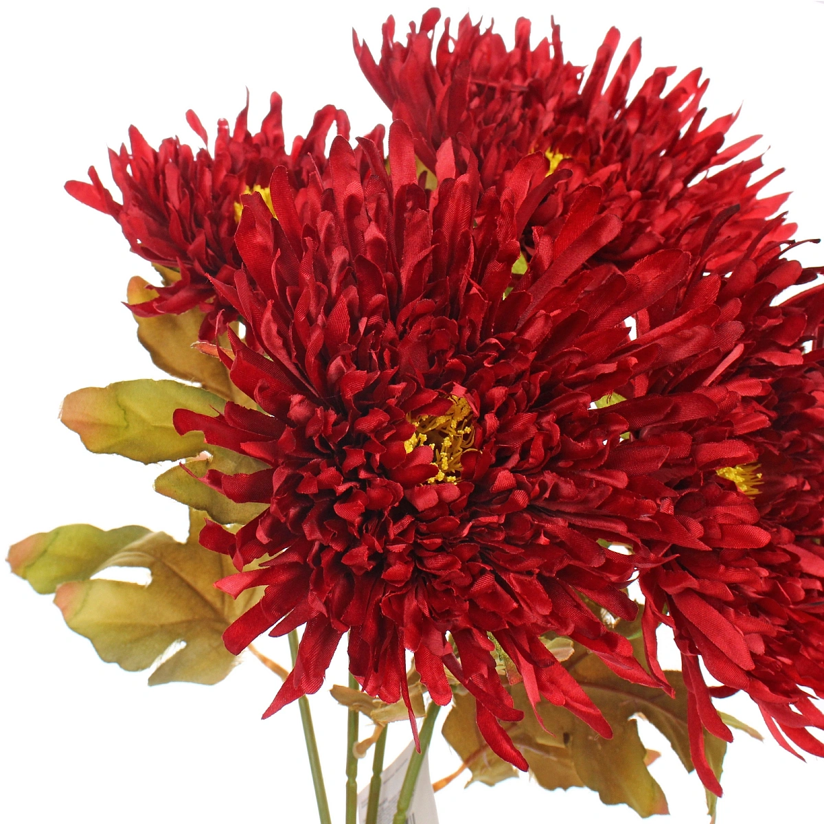 Искусственные цветы "Хризантема" 45см 5 цветков бордовый